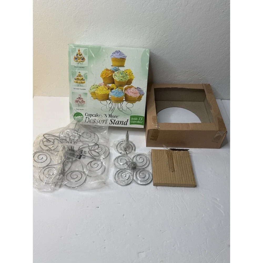 Wiltons Cupcake 13 Stand Holder Desserts 3 Tier Party Baby Shower Hostess New